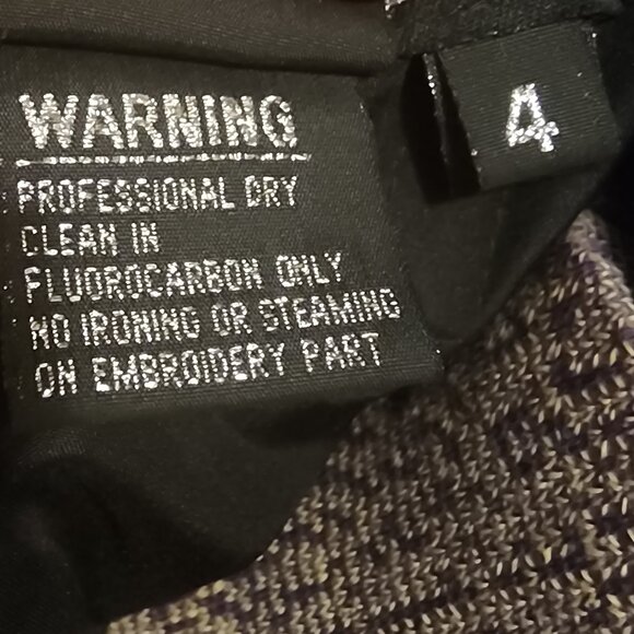 Size 4 Terani Satin Zebra Stripe & Net Tulle Halter Neck Party Dress AB Sequins - Picture 6 of 9